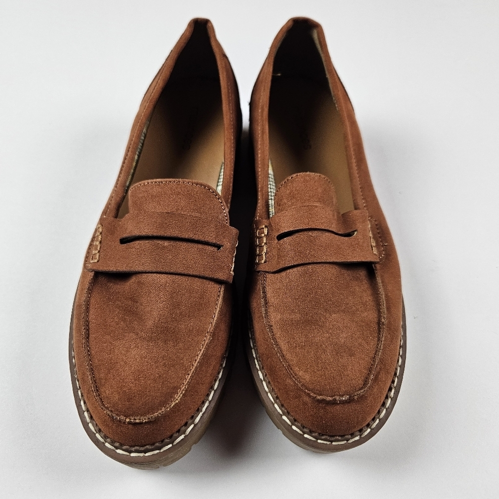 Maurices Brown Suede Penny Loafers